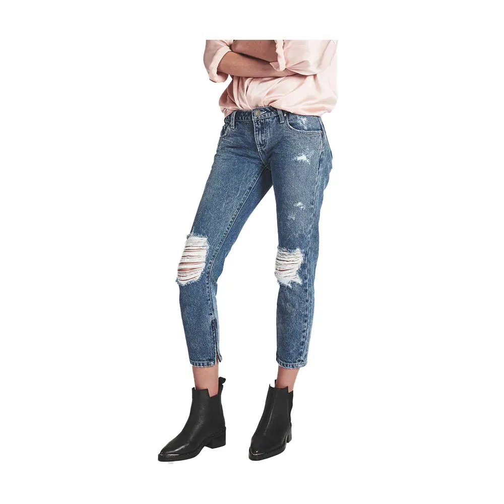One Teaspoon Women's Blue Cotton Jeans & Pant