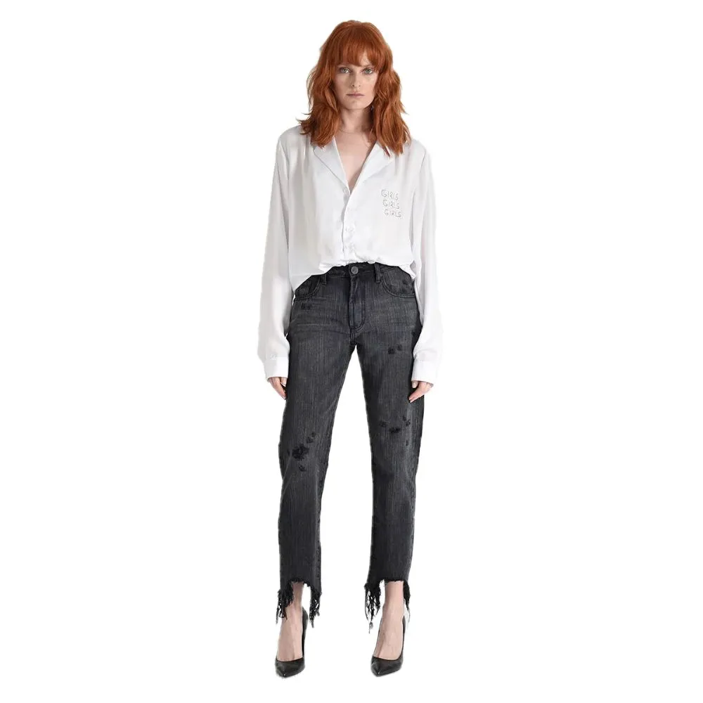 One Teaspoon Women's Blue Cotton Jeans & Pant