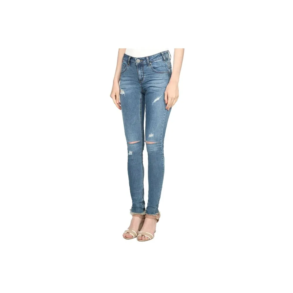 One Teaspoon Women's Blue Cotton Jeans & Pant