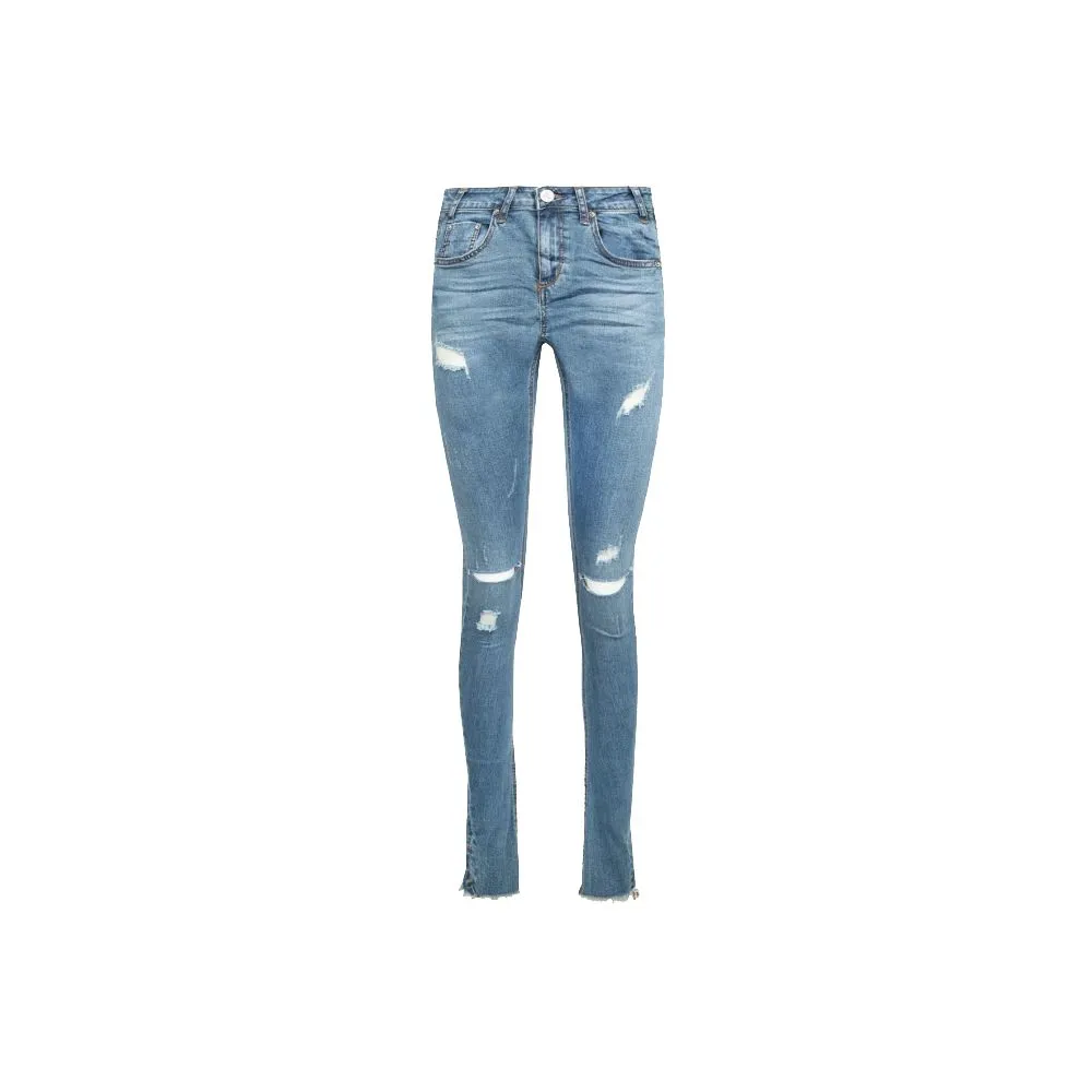 One Teaspoon Women's Blue Cotton Jeans & Pant