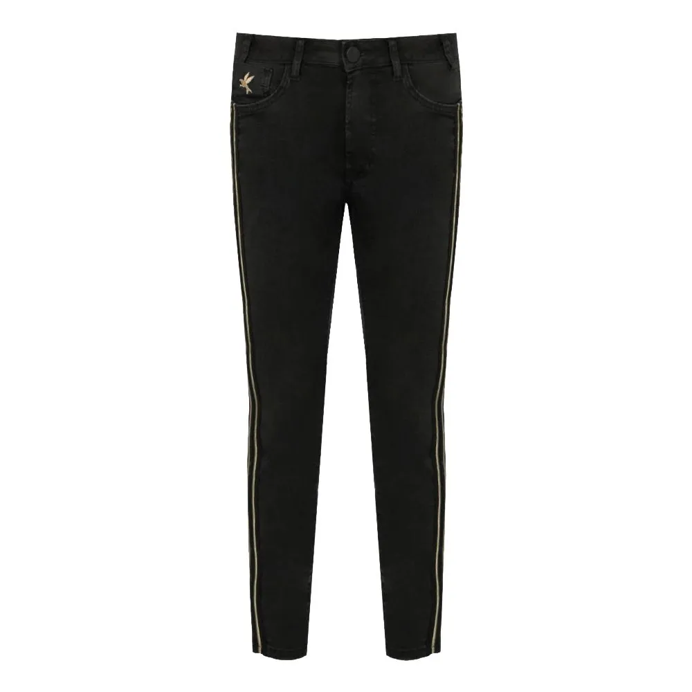 Black Cotton Jeans & Pant