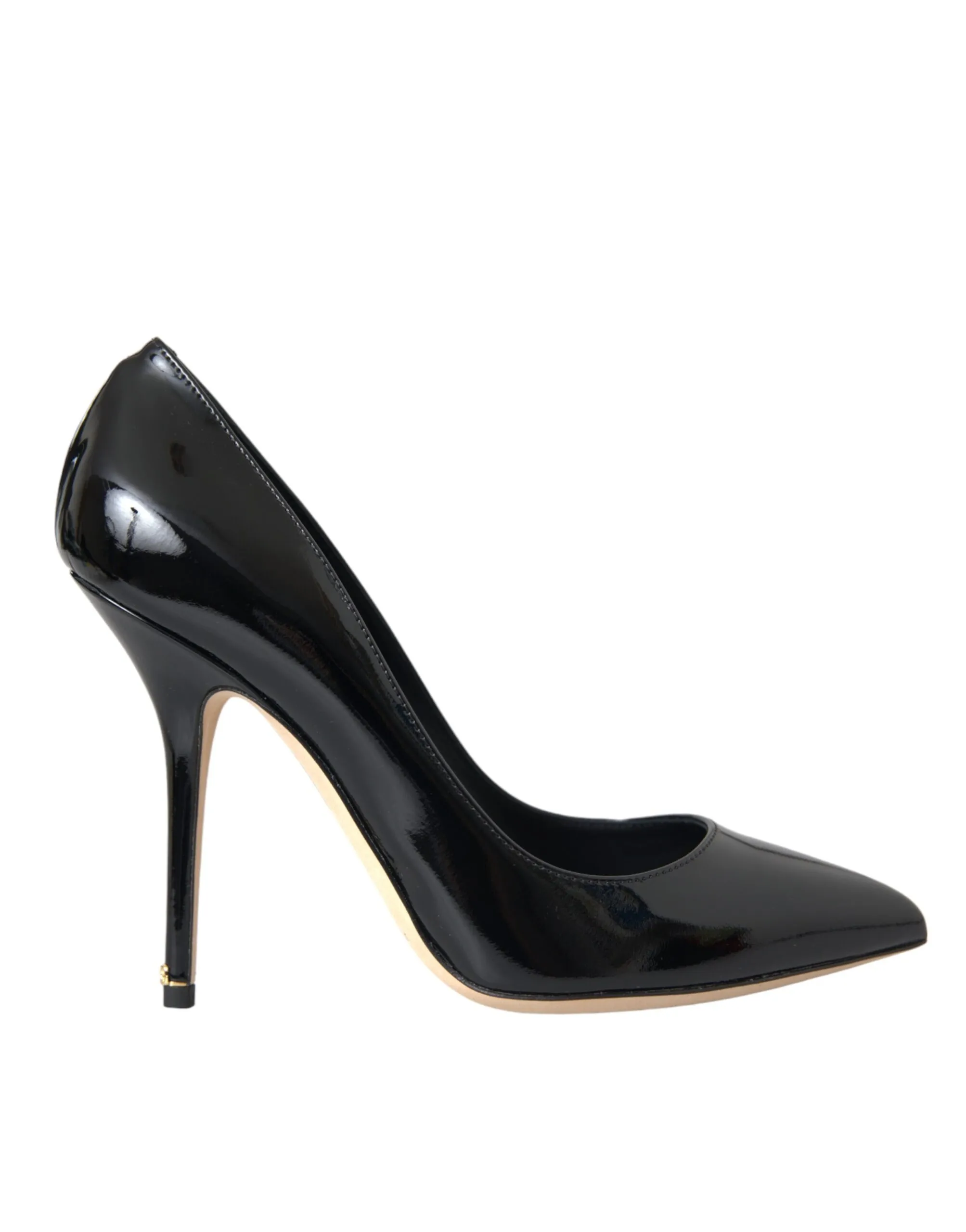 Dolce & Gabbana Women's Black Patent Leather Bellucci Pumps Heels Shoes