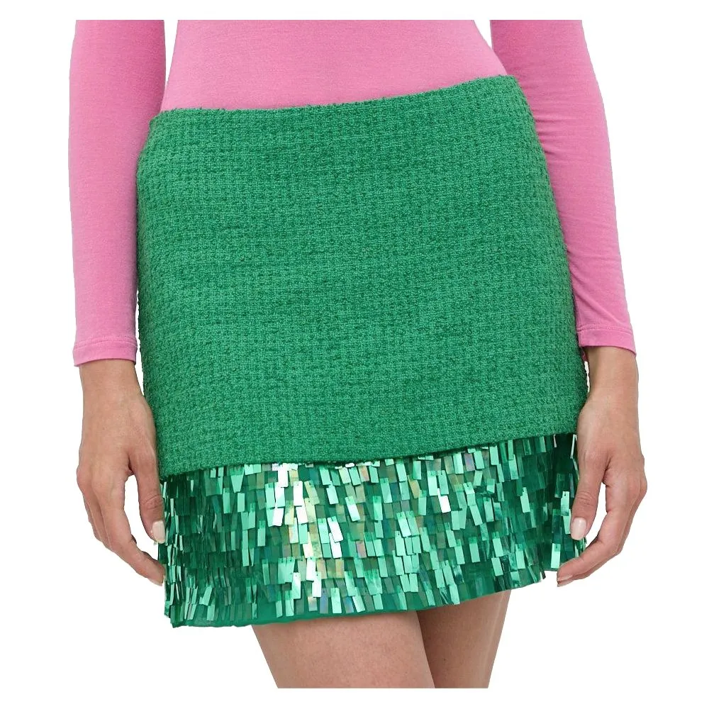 PINKO Women's Green Cotton Skirt