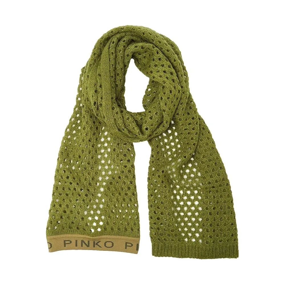 PINKO Women's Green Acrylic Scarf