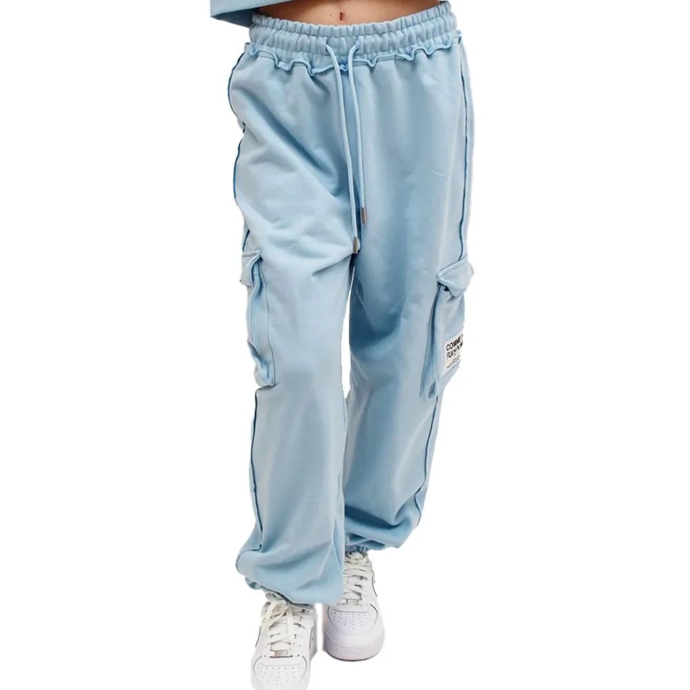 Comme Des Fuckdown Women's Light Blue Cotton Jeans & Pant