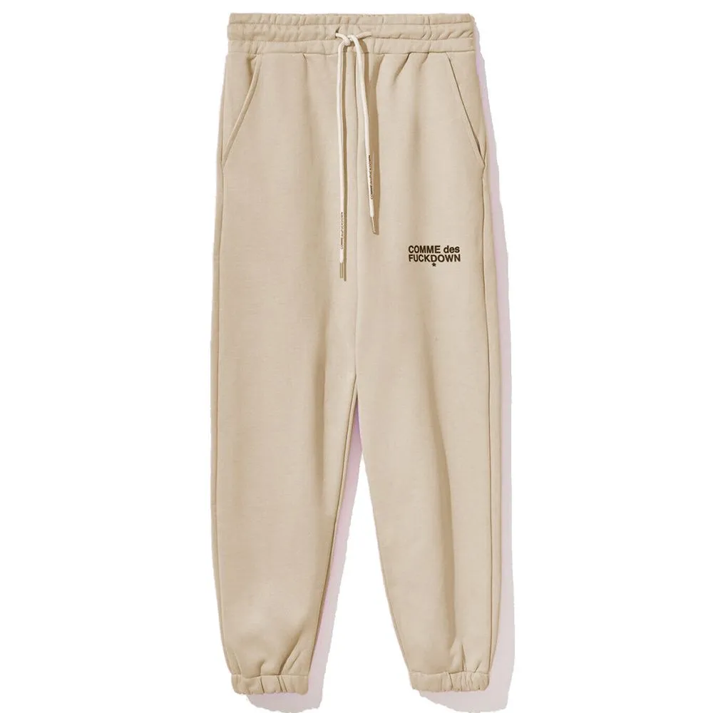 Comme Des Fuckdown Women's Beige Cotton Jeans & Pant