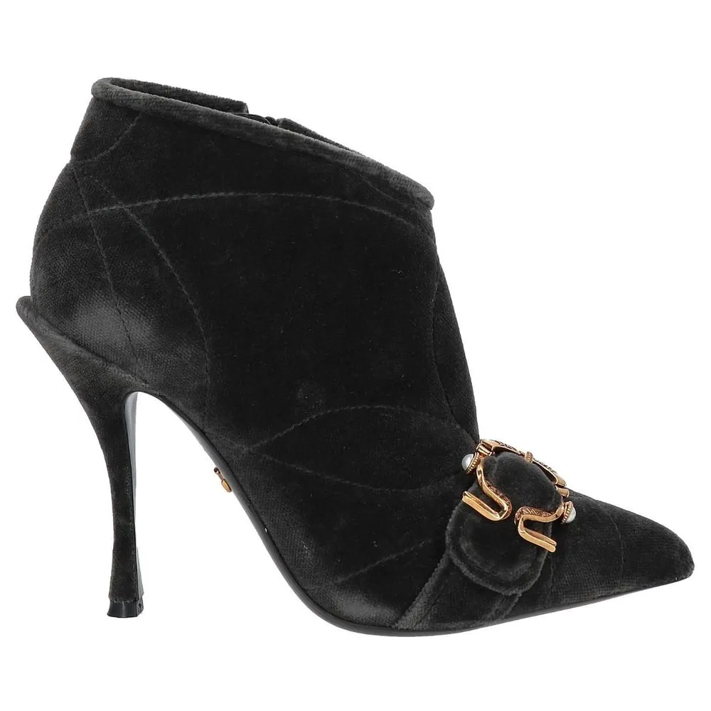 Dolce & Gabbana Women's Black Cotton Boot