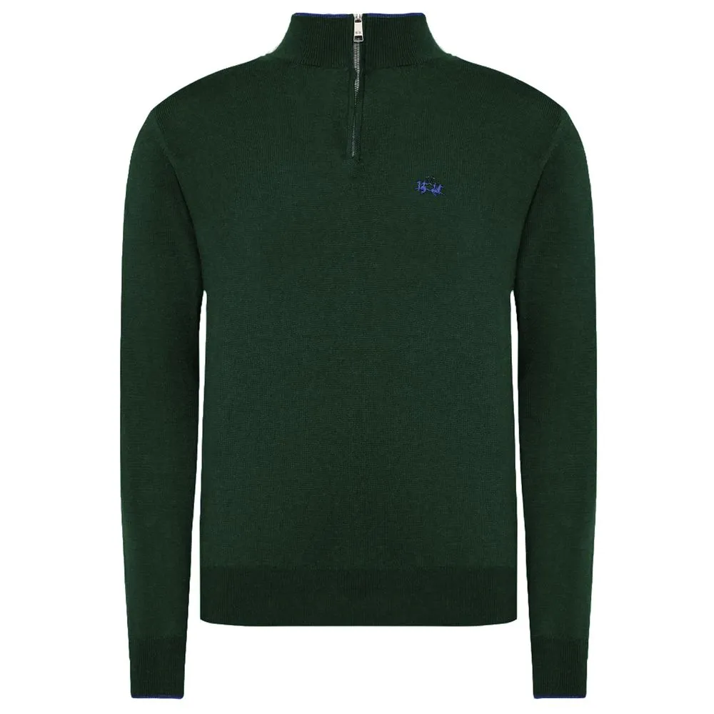 La Martina Men's Green Acrylic Sweater
