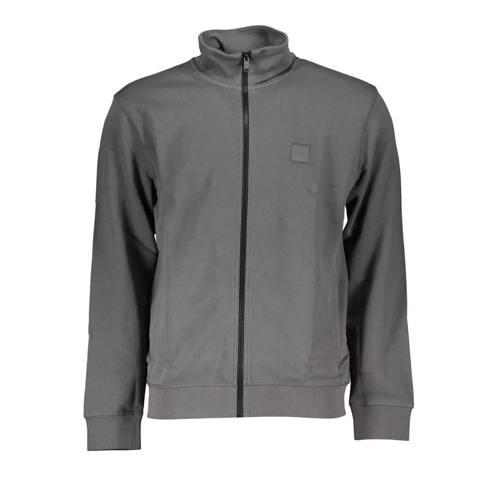Hugo Boss Men's Gray Cotton Sweater