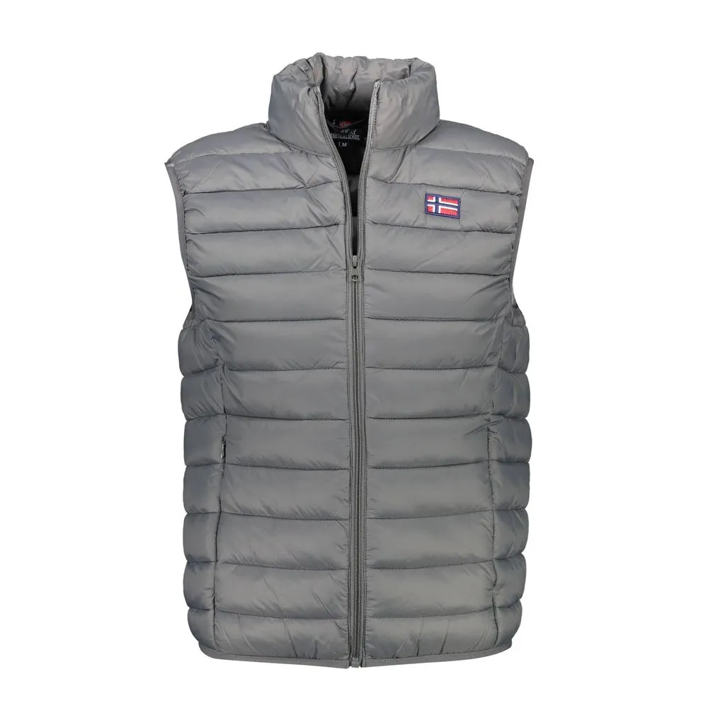 Norway 1963 Men's Sleek Sleeveless Designer Gray Jacket