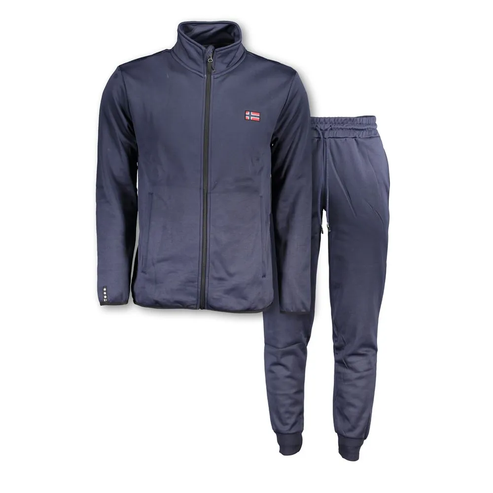 Norway 1963 Men's Elegant Blue Tracksuit Set - Sophisticated Style