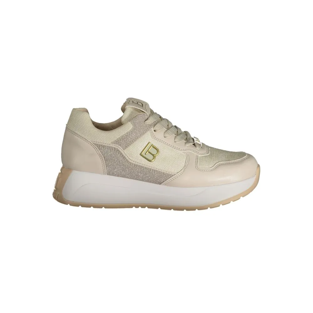 Laura Biagiotti Women's Beige Polyester Sneaker