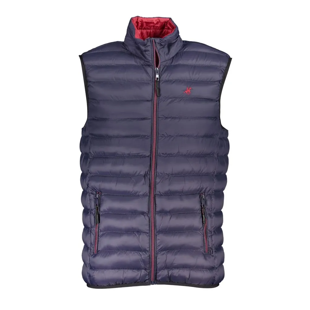 U.S. Grand Polo Men's Sleek Sleeveless Embroidered Jacket