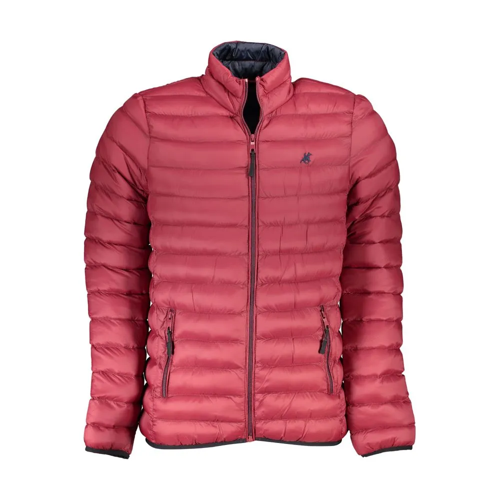 U.S. Grand Polo Men's Chic Pink Nylon-Polyester Blend Men's Jacket