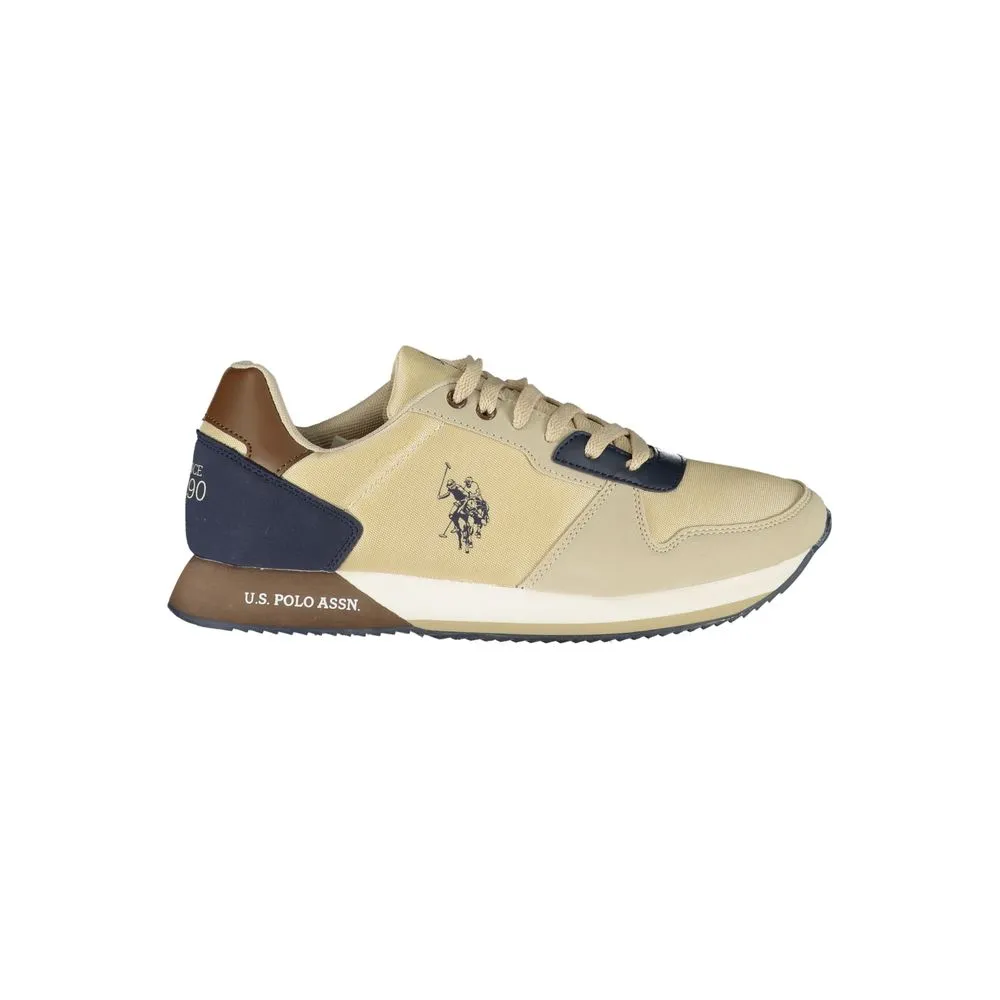 U.S. POLO ASSN. Men's Chic Beige Sneakers with Sporty Contrast Details