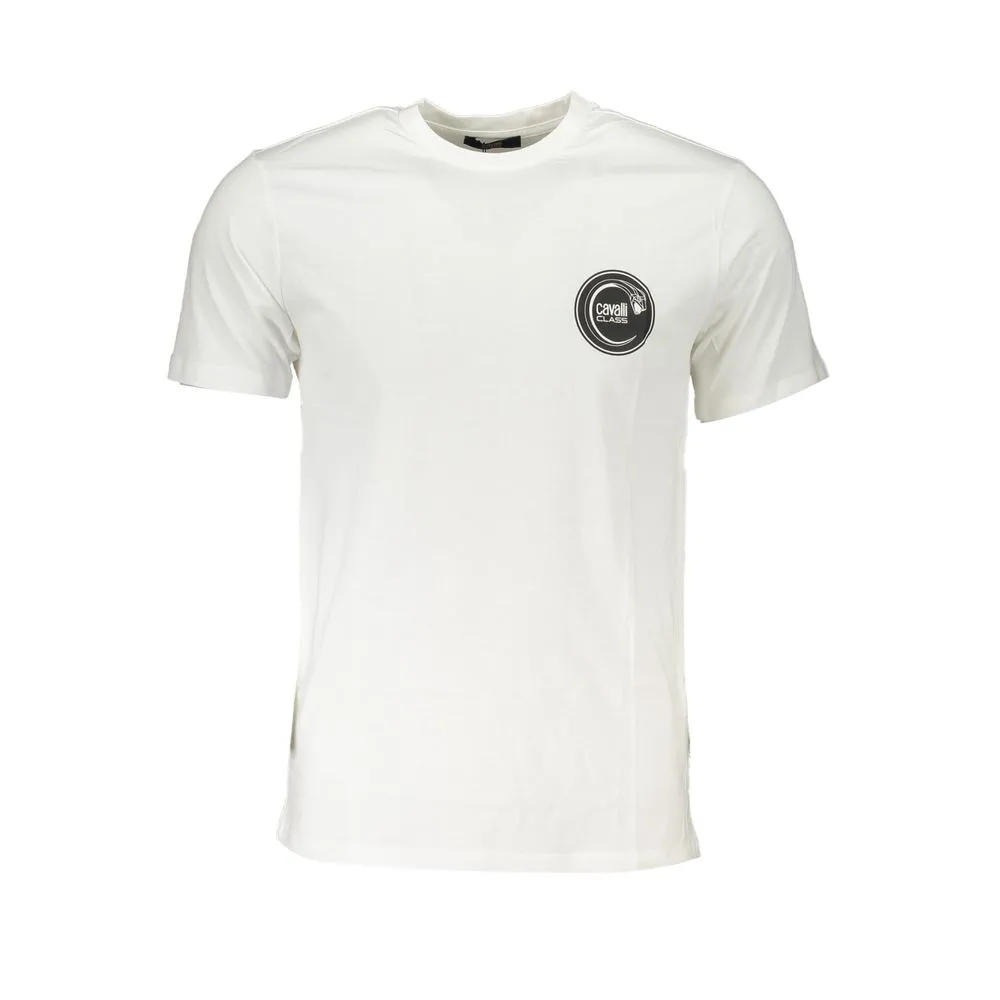 Cavalli Class Men's White Cotton T-Shirt