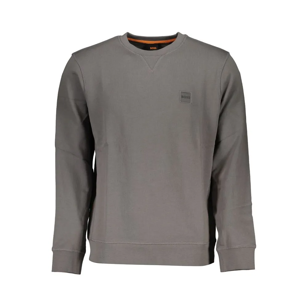Hugo Boss Men's Gray Cotton Sweater