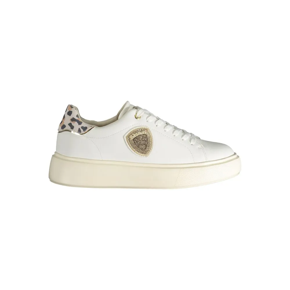 Blauer Women's White Polyester Sneaker