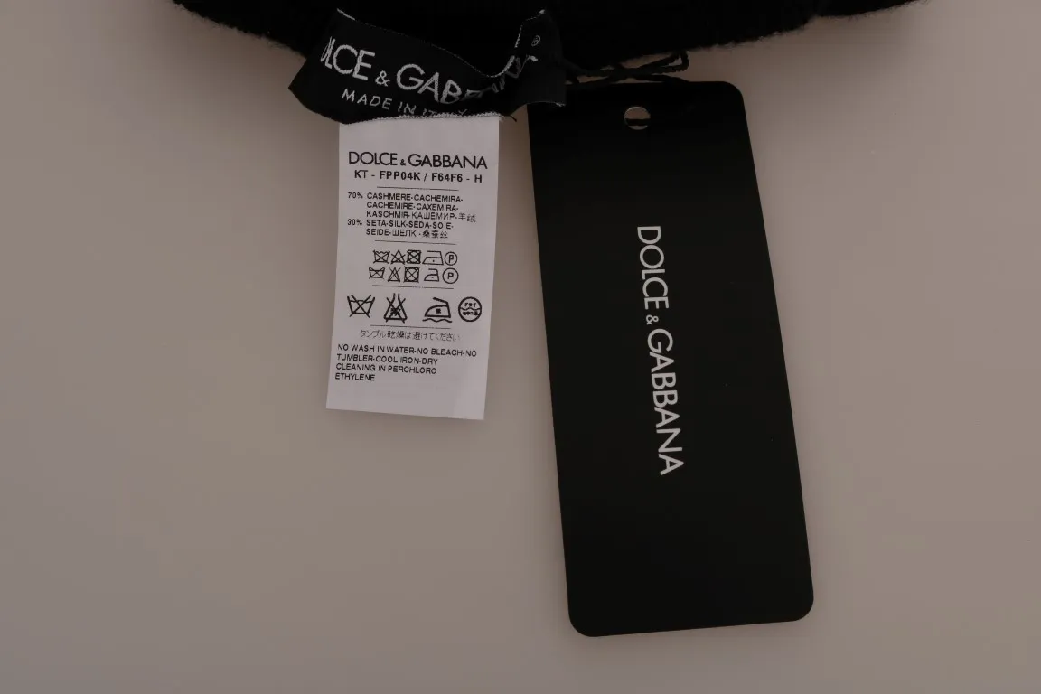Dolce & Gabbana Women's Elegant Black Cashmere Silk Stretch Pants