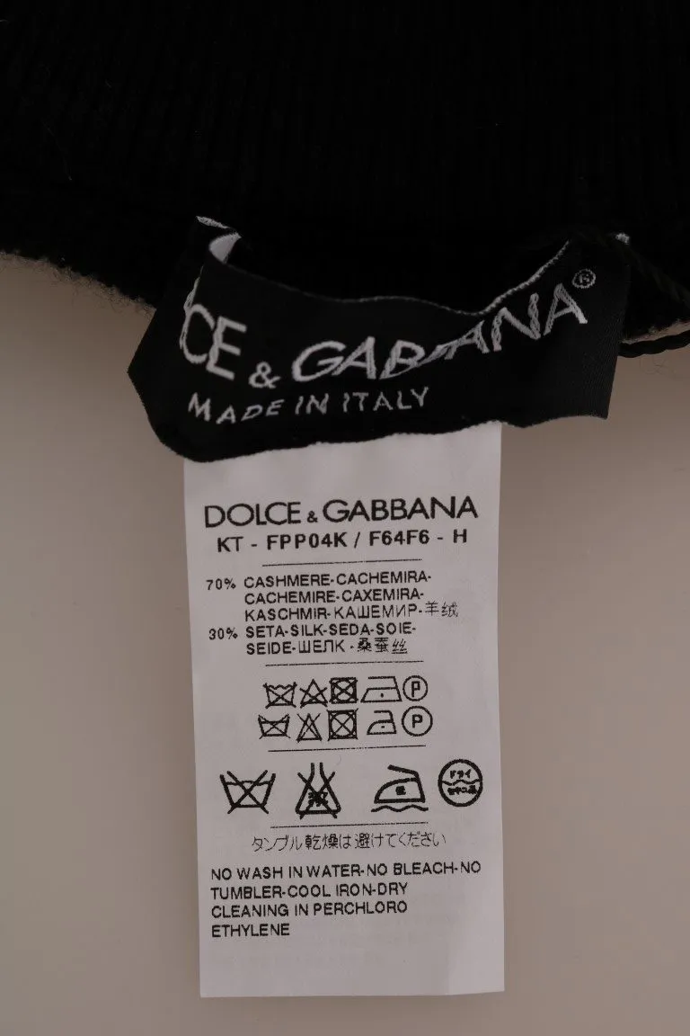 Dolce & Gabbana Women's Elegant Black Cashmere Silk Stretch Pants