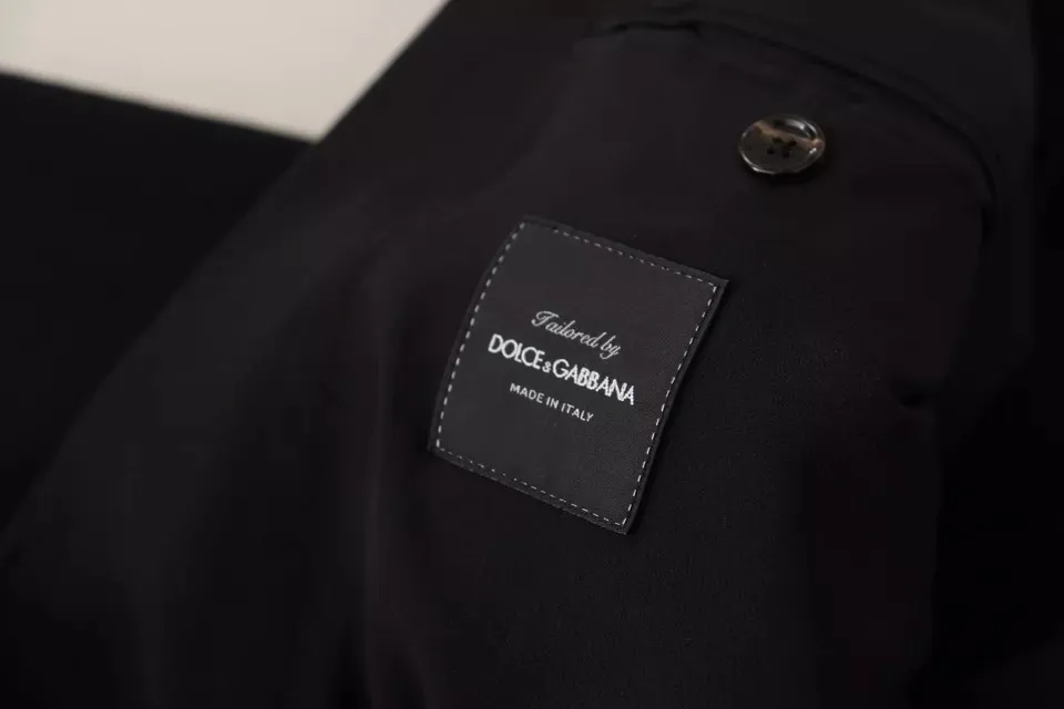 Dolce & Gabbana Men's Black Wool Slim Fit Coat Jacket Blazer