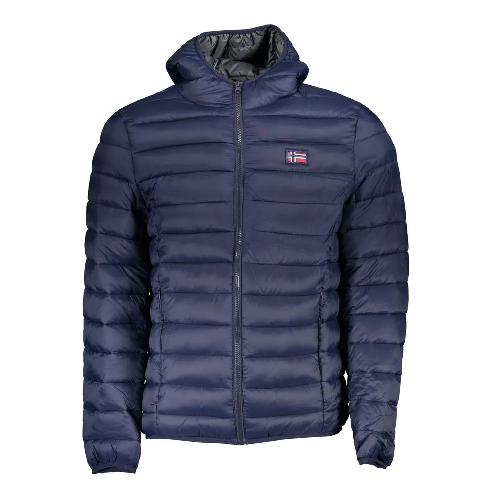 Norway 1963 Men's Chic Blue Hooded Polyamide Jacket