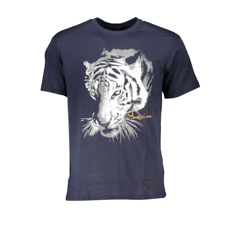Cavalli Class Men's Blue Cotton T-Shirt