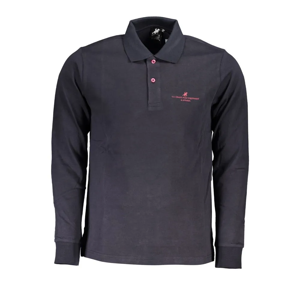 U.S. Grand Polo Men's Blue Cotton Polo Shirt