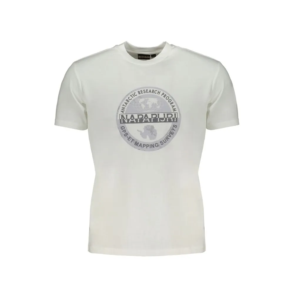 Napapijri Men's White Cotton T-Shirt