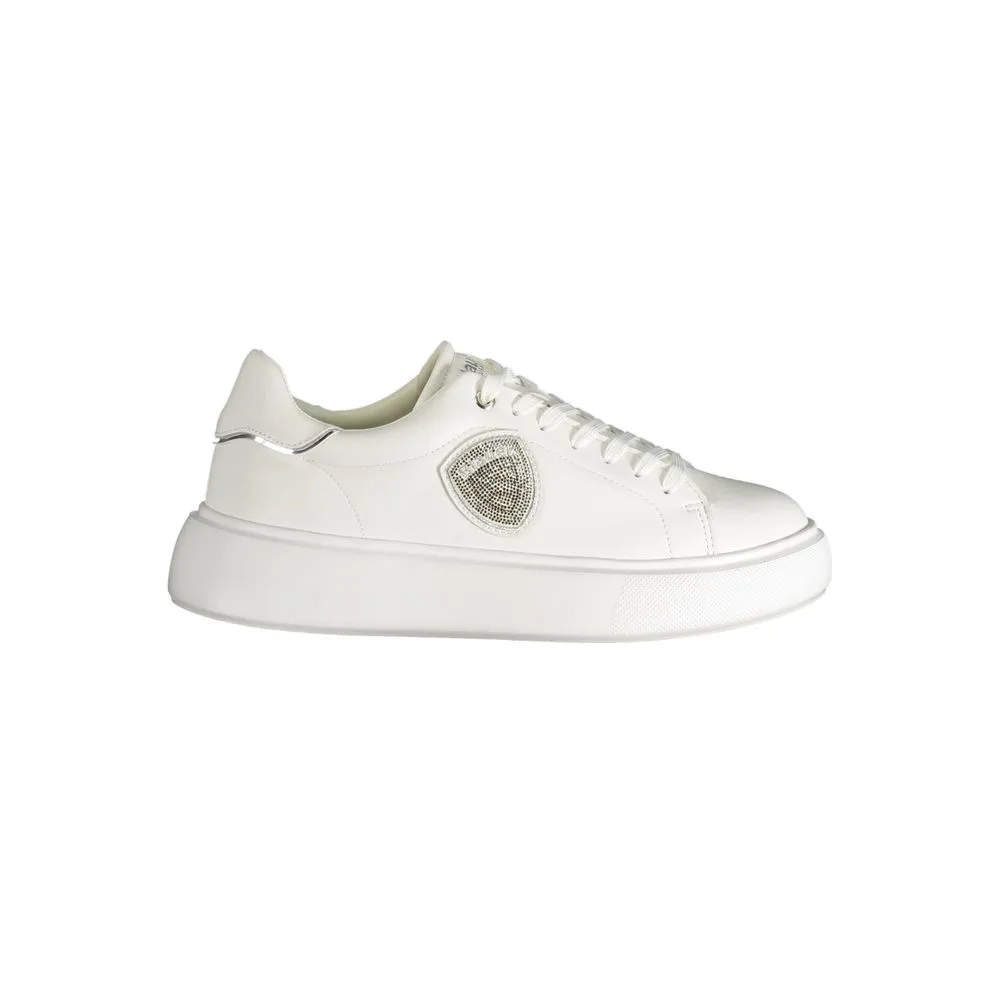 Blauer Women's White Polyester Sneaker