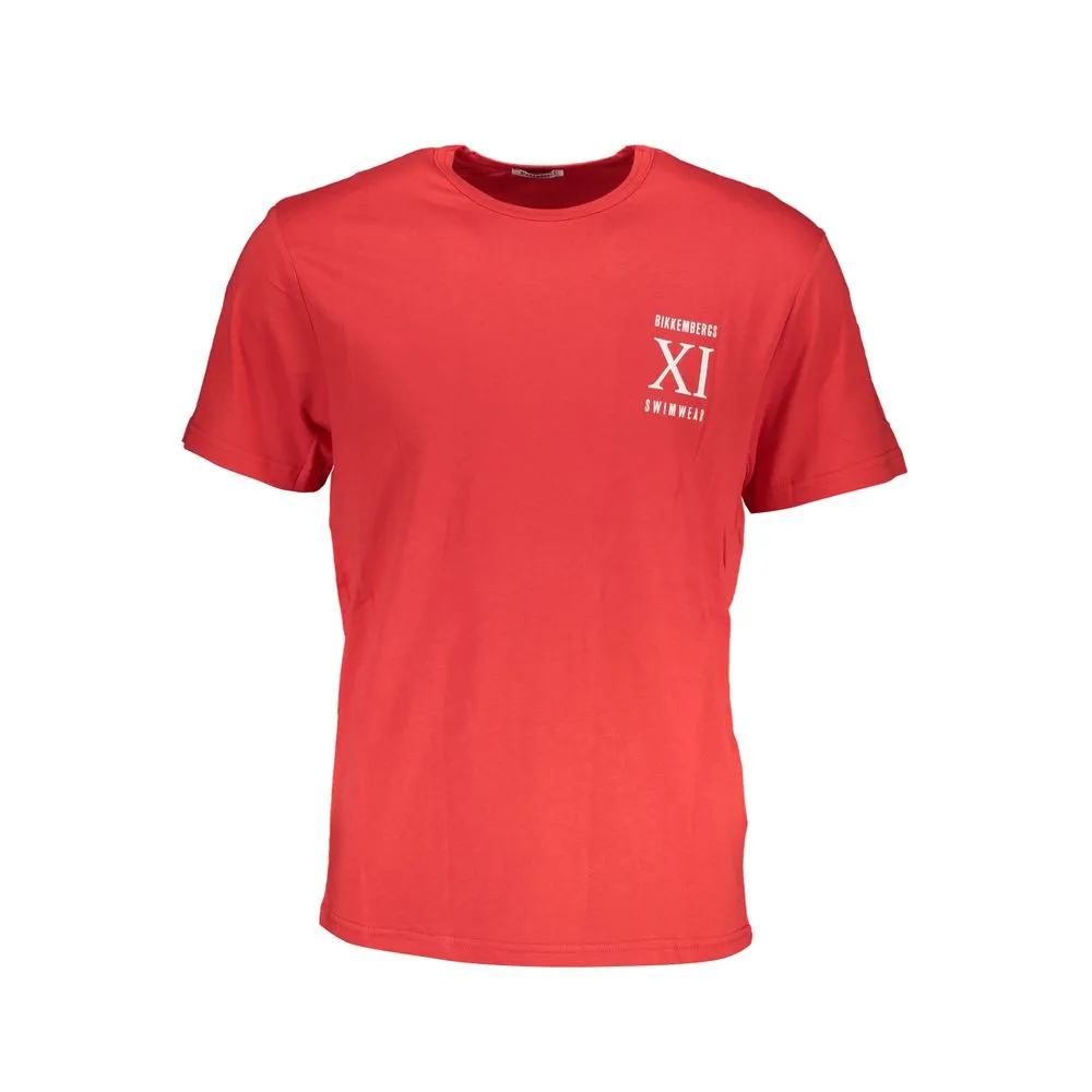 Bikkembergs Men's Red Cotton T-Shirt