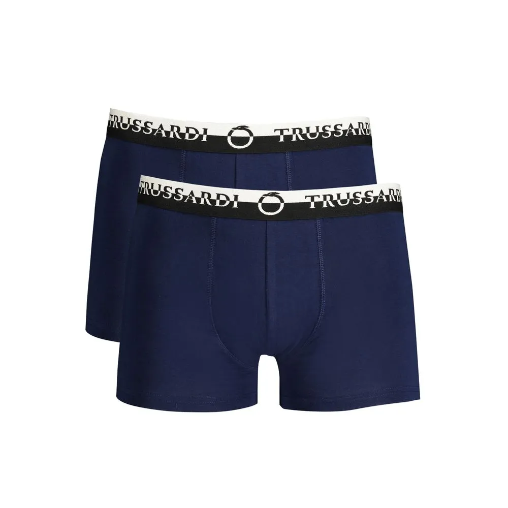 Trussardi Men's Blue Cotton Underwear