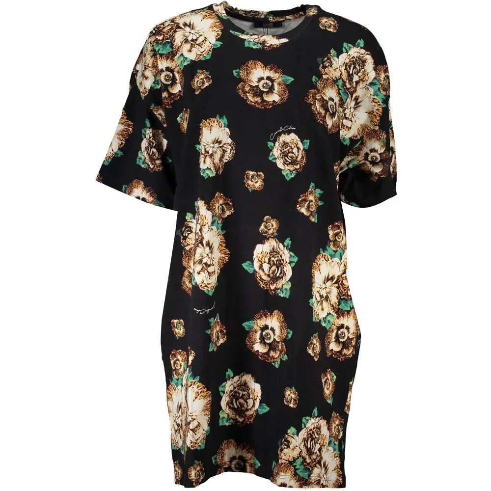 Cavalli Class Women's Black Cotton Dress