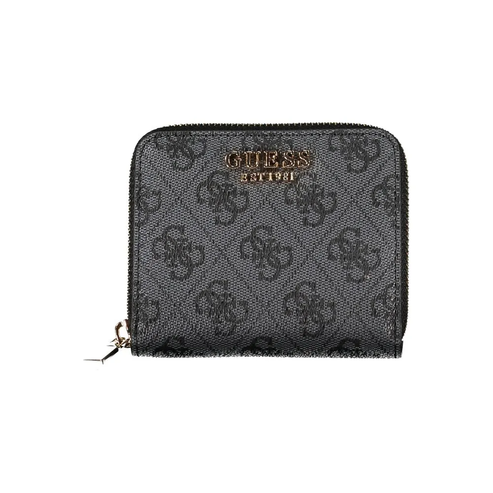 Guess Jeans Women's Elegant Black Polyethylene Wallet with Logo Detail