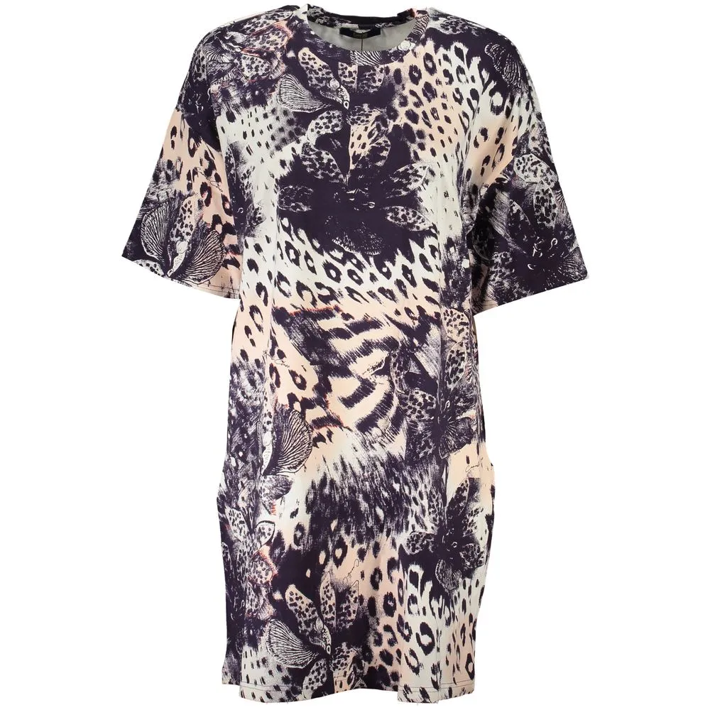 Cavalli Class Women's Pink Cotton Dress