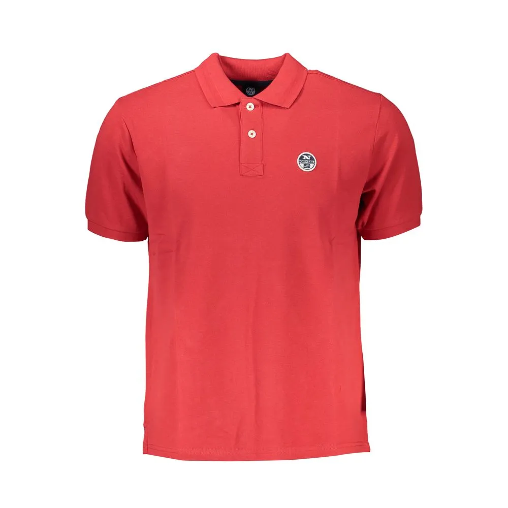 North Sails Men's Red Cotton Polo Shirt