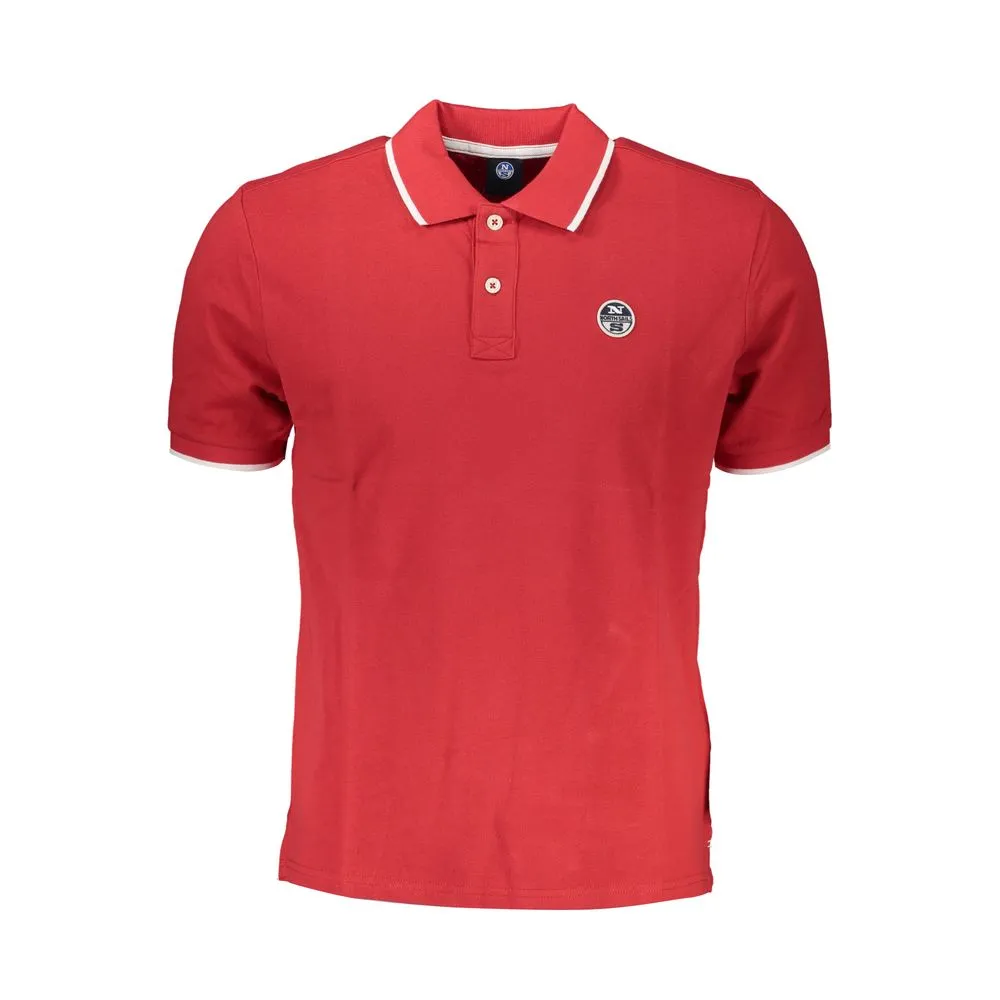 North Sails Men's Red Cotton Polo Shirt