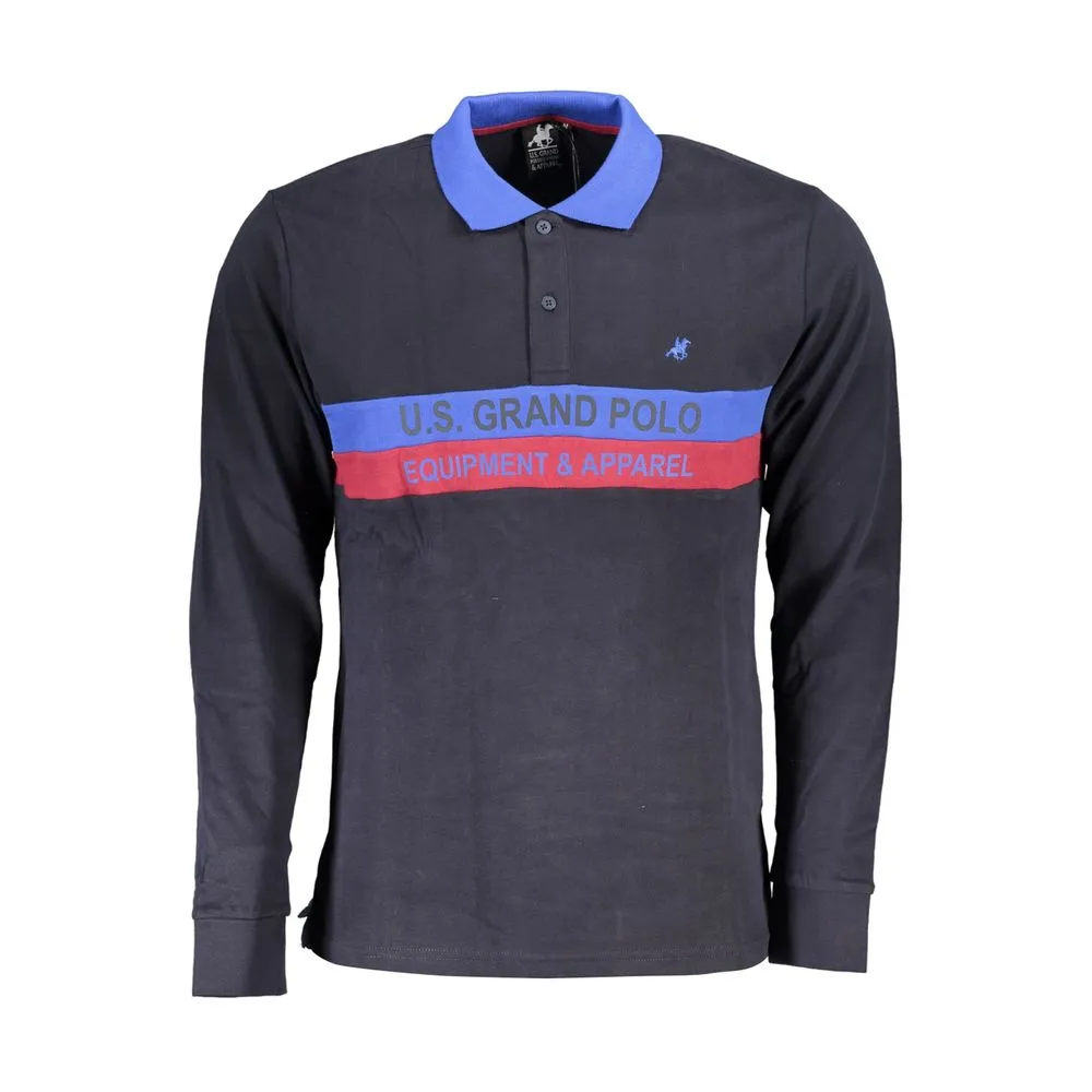 U.S. Grand Polo Men's Blue Cotton Polo Shirt