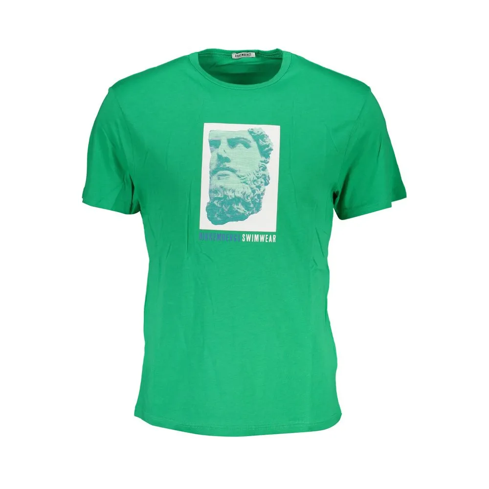 Bikkembergs Men's Green Cotton T-Shirt