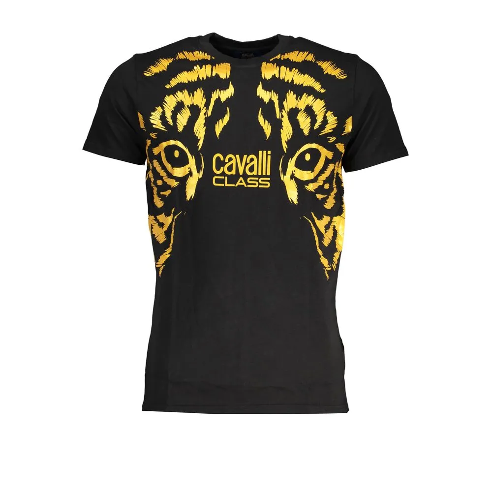 Cavalli Class Men's Black Cotton T-Shirt