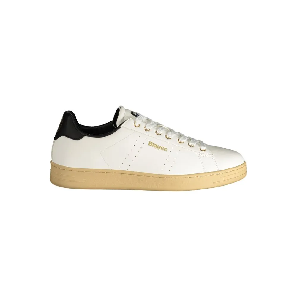 Blauer Men's White Polyester Sneaker