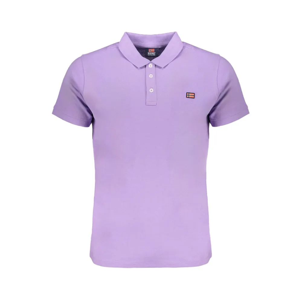 Norway 1963 Men's Purple Cotton Polo Shirt