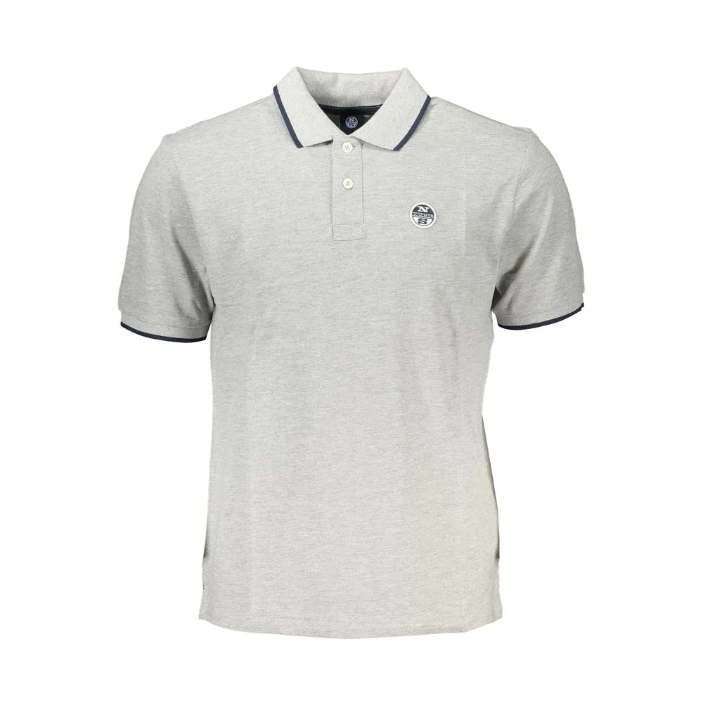 North Sails Men's Gray Cotton Polo Shirt