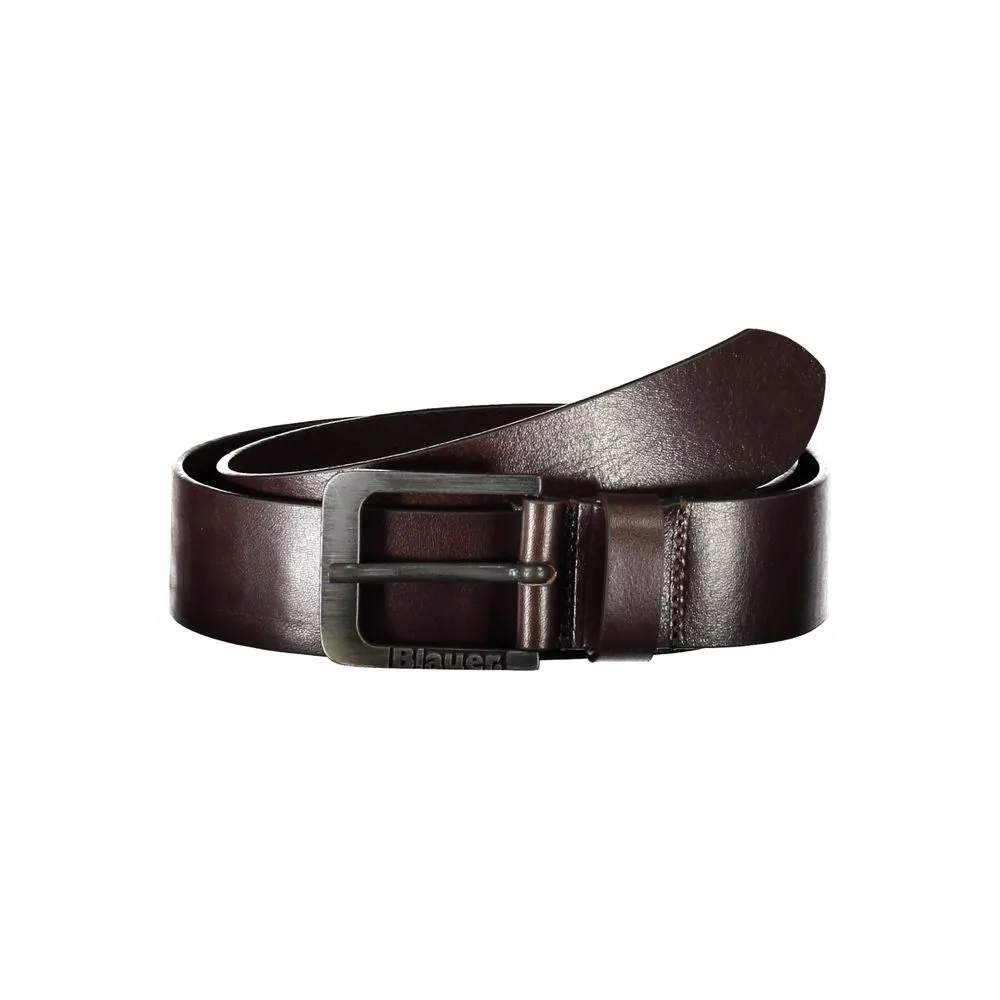 Blauer Men's Elegant Iron Leather Belt with Metal Buckle