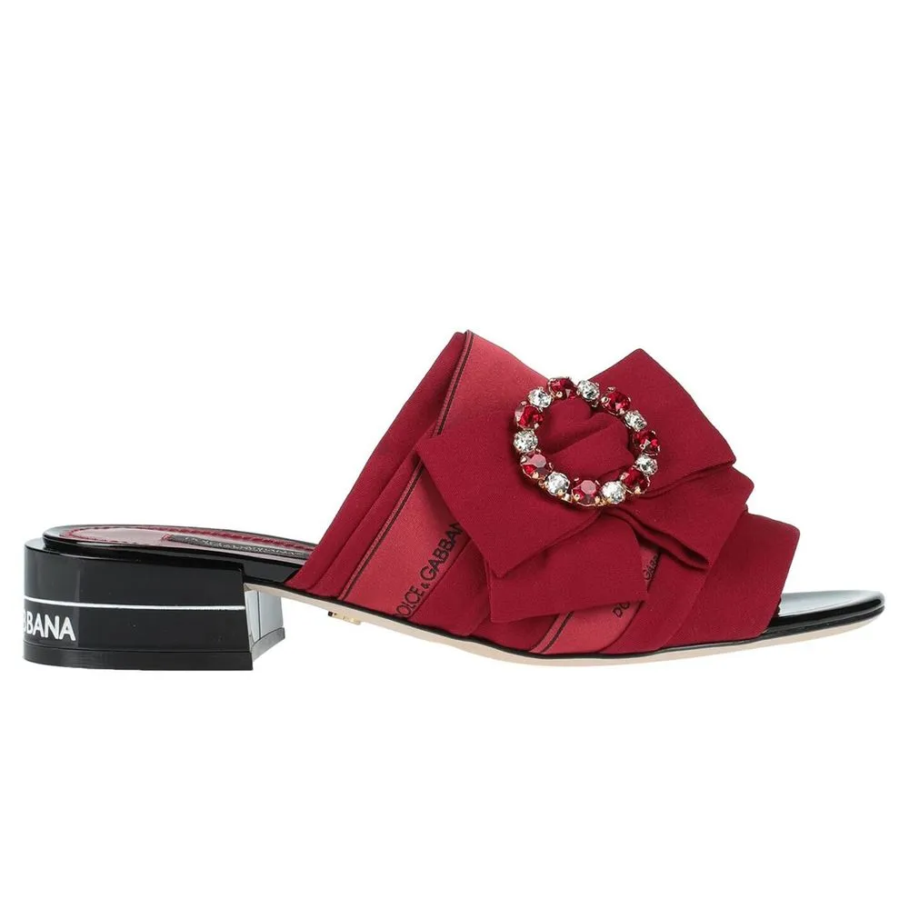 Dolce & Gabbana Women's Red Polyester Sandal