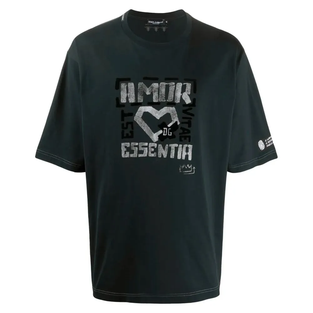 Dolce & Gabbana Men's Black Cotton T-Shirt