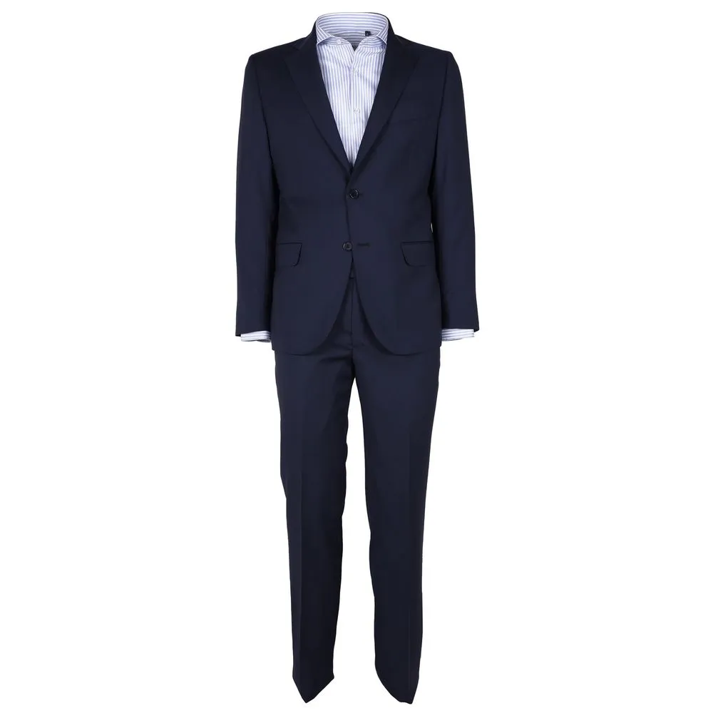 Made in Italy Men's Blue Wool Men's Suit