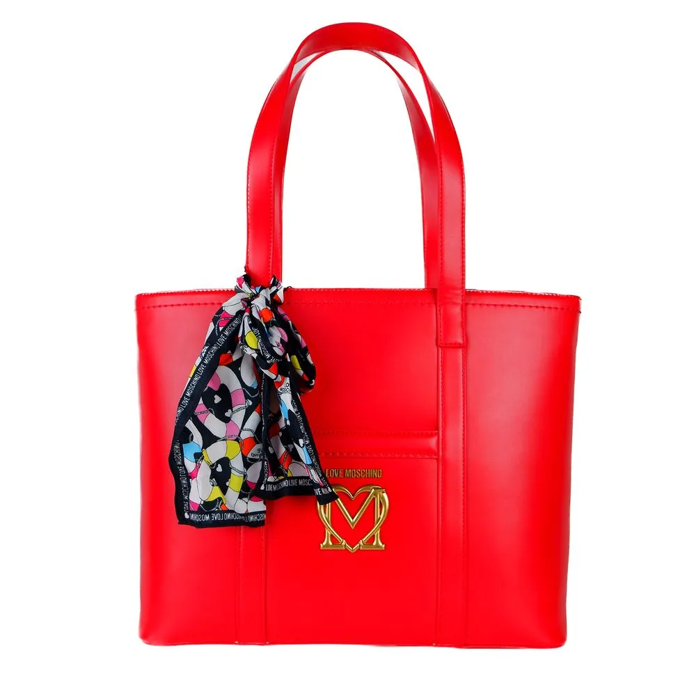 Love Moschino Women's Chic Pink Faux Leather Shopper Tote