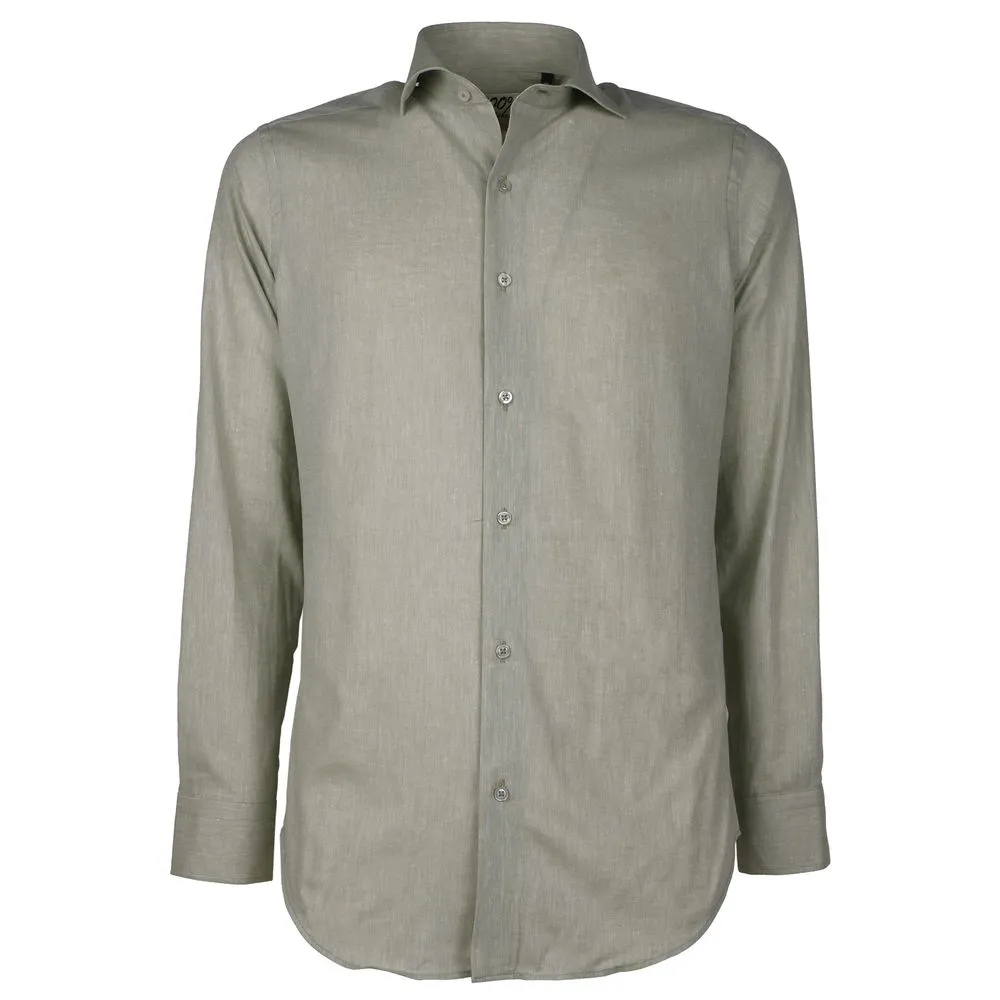 Made in Italy Men's Army Cotton Shirt