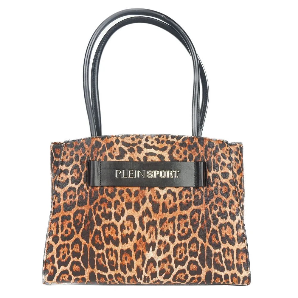 Plein Sport Women's Leopard Print Shopper with Logo Accent